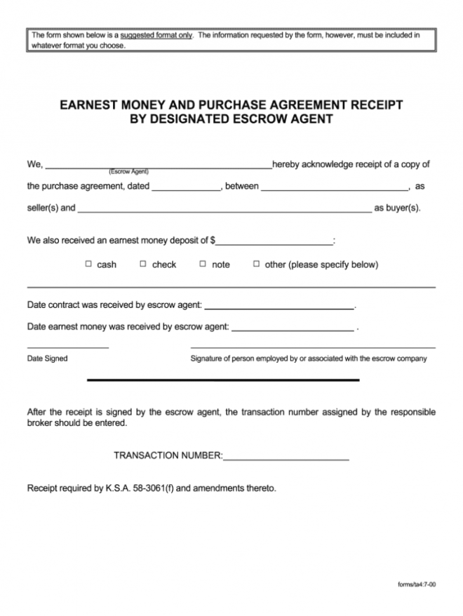Earnest Money Contract - Fill Out And Sign Printable Pdf Template | Signnow intended for Earnest Money Deposit Agreement Template