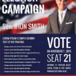 Election Campaign Poster Template Free ~ Addictionary in Free Election Flyer Template