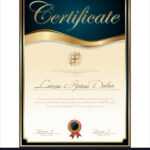 Elegant Blue Certificate Template Royalty Free Vector Image within High Resolution Certificate Template