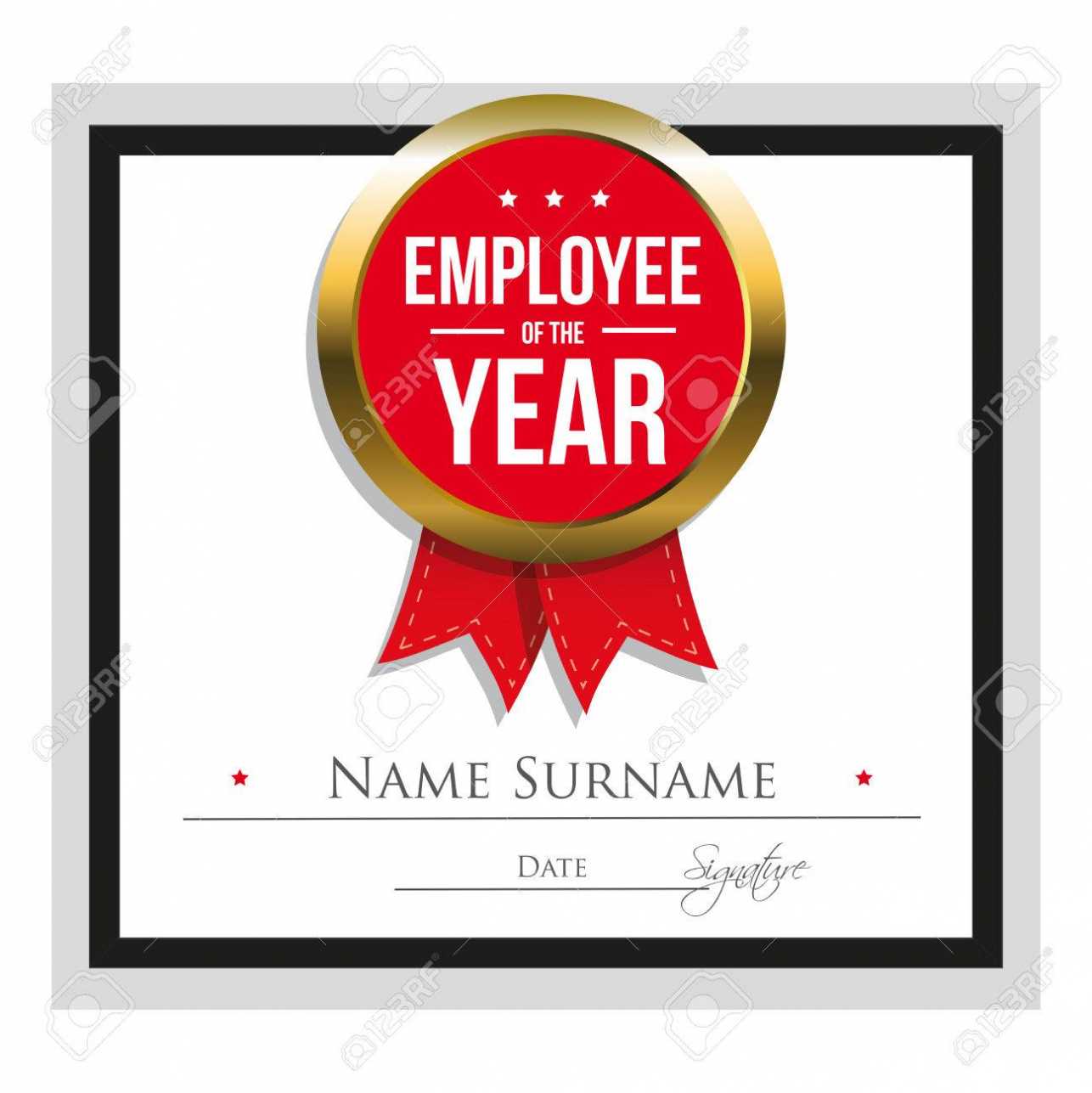 Employee Of The Year Certificate Template Free Great Professional