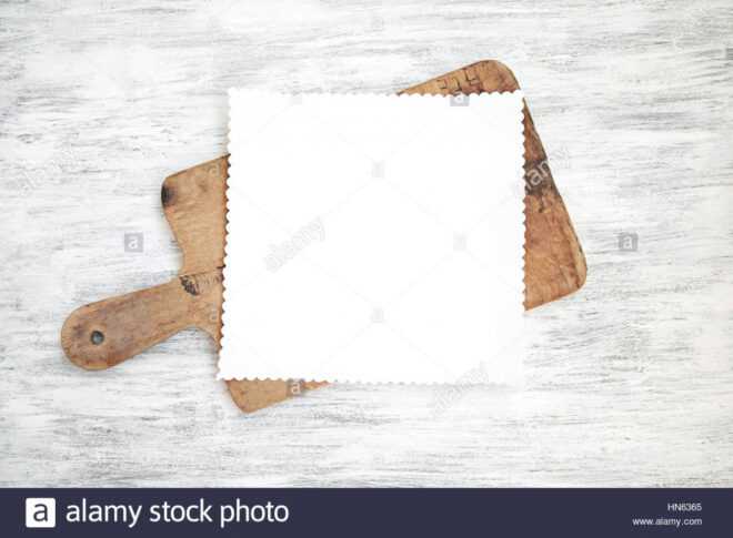 Empty Clear Menu Template On Chopping Board On Wood inside Empty Menu Template