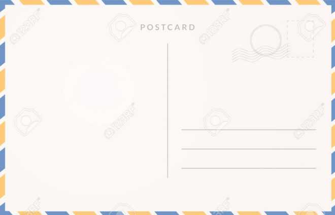 Empty Postcard Template. Moder Travel Card Design in Postcard Ai Template