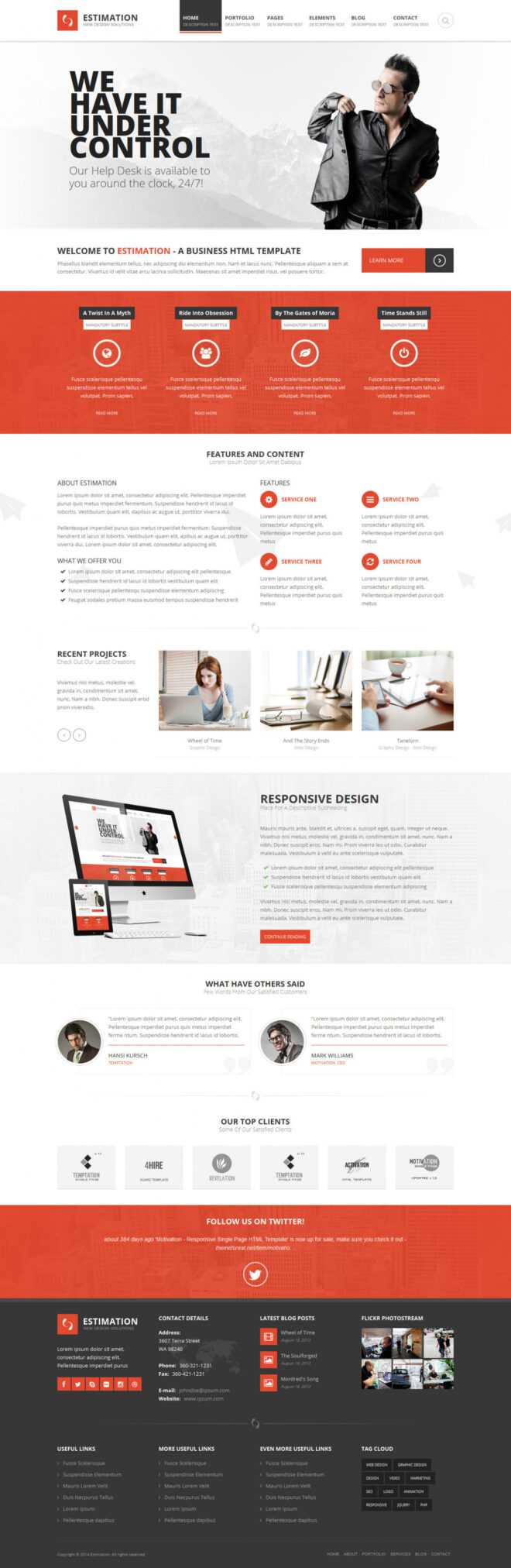 Estimation - Responsive Business Html Template regarding Estimation Responsive Business Html Template Free Download