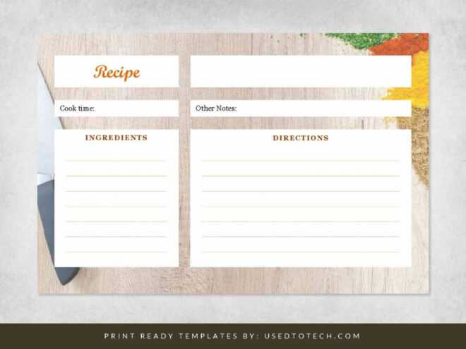 Fancy 4 X 6 Recipe Card Template For Word - Used To Tech for Microsoft Word Recipe Card Template