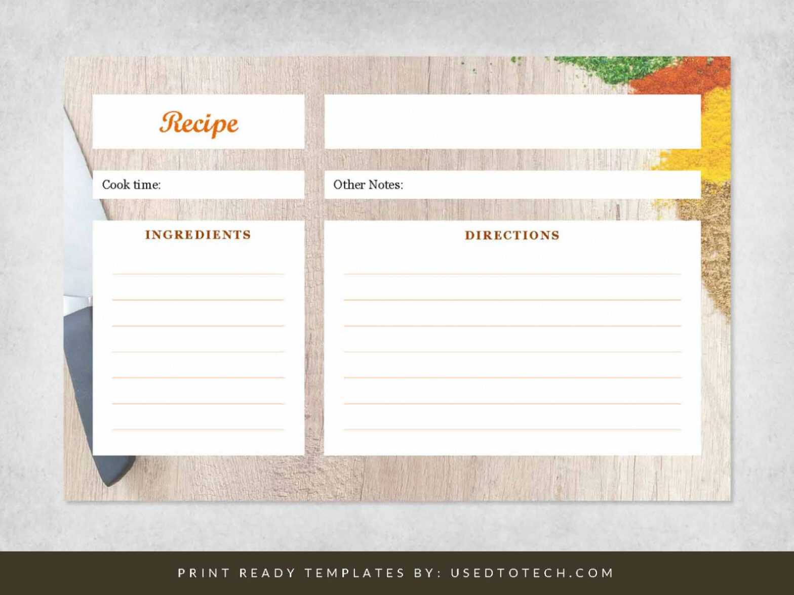 Fancy 4 X 6 Recipe Card Template For Word - Used To Tech throughout Fillable Recipe Card Template