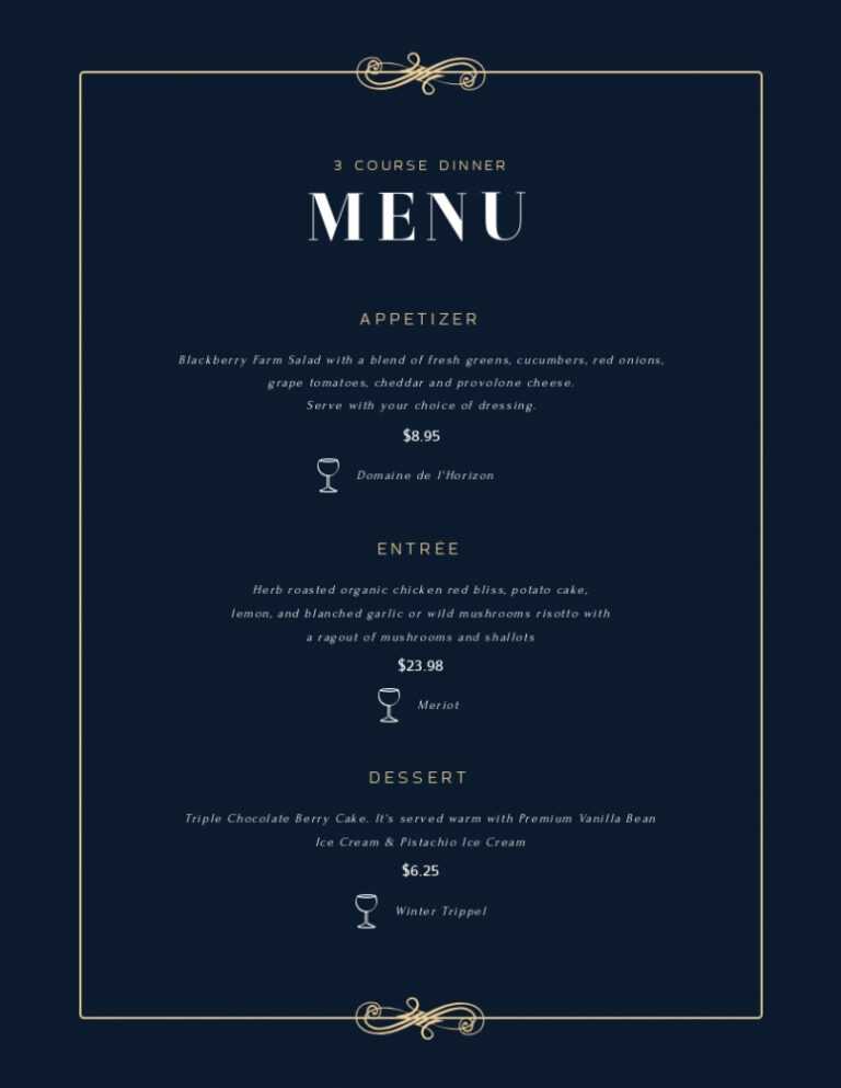 Fancy Menu Template