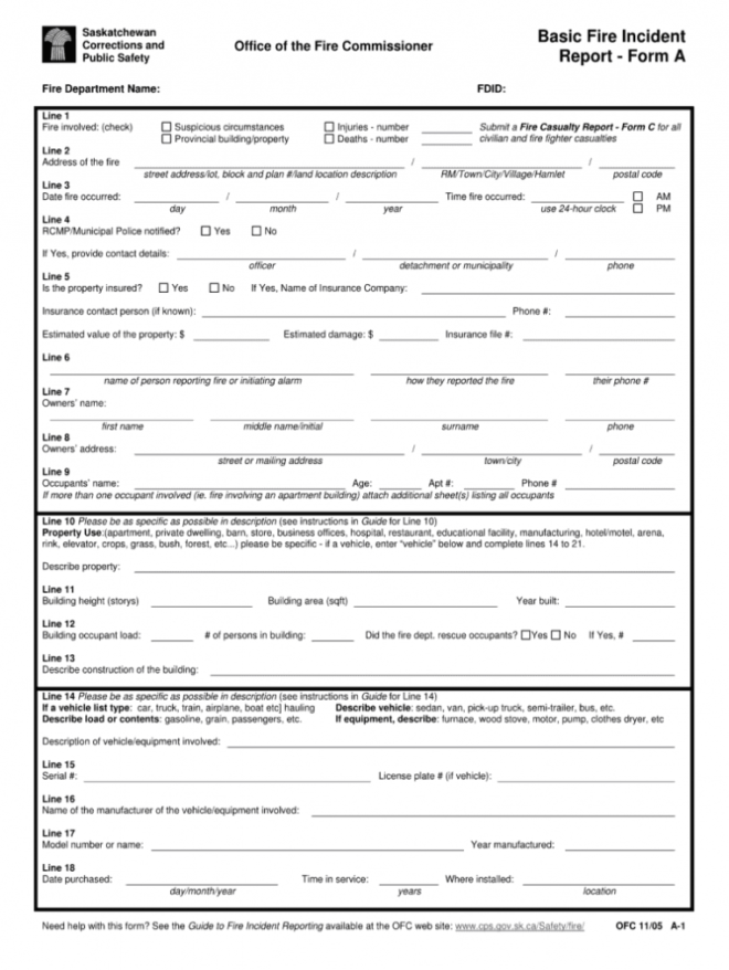 Fire Incident Report - Fill Out And Sign Printable Pdf Template | Signnow with regard to Sample Fire Investigation Report Template