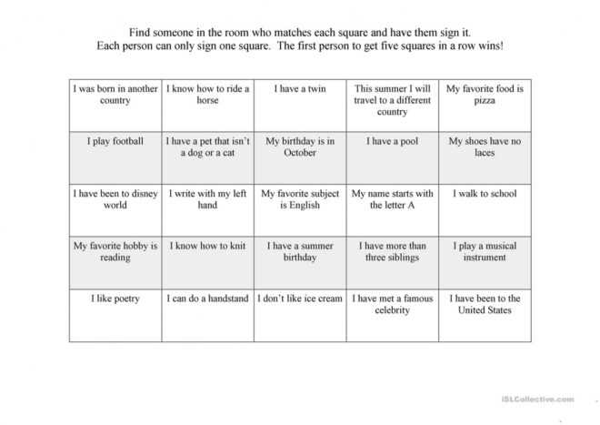 First Day Ice Breaker Bingo - English Esl Worksheets For regarding Ice Breaker Bingo Card Template