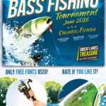 Fishing Tournament Flyer / Poster Template inside Fishing Tournament Flyer Template
