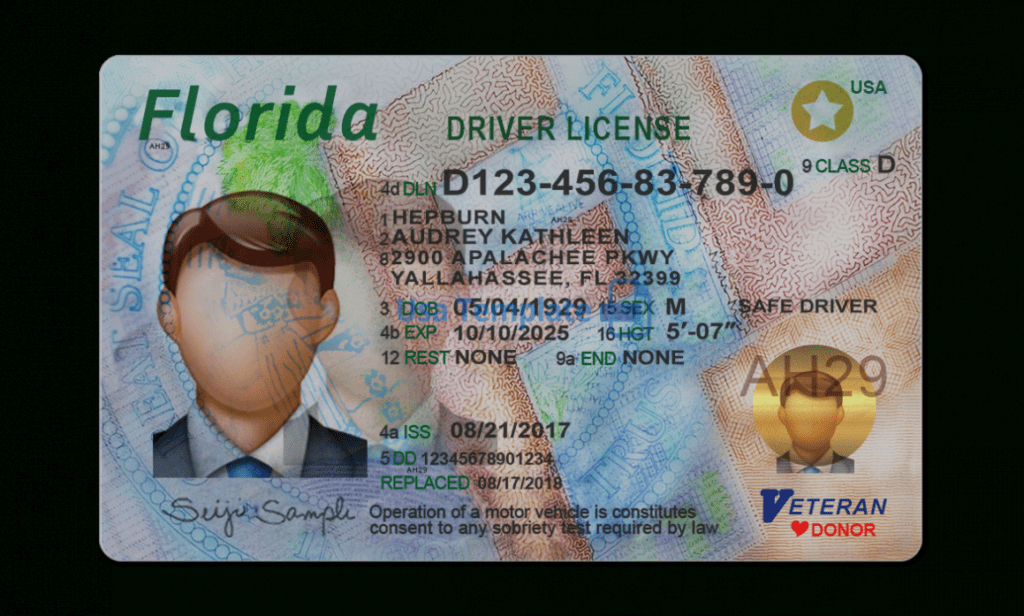 florida-id-card-template