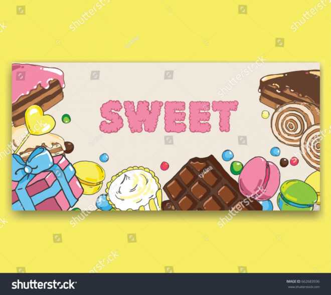 Flyer Template On Baking Sweets Illustration Stock Vector with Sweet Labels Template