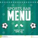 Football - Sports Bar Menu Card Design Template Illustration regarding Football Menu Templates