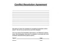 Free 11+ Sample Resolution Agreement Templates In Pdf, Ms Word with regard to Conflict Resolution Agreement Template