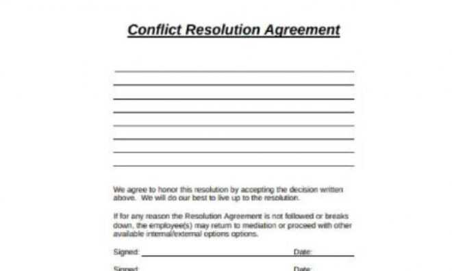 Free 11+ Sample Resolution Agreement Templates In Pdf, Ms Word with regard to Conflict Resolution Agreement Template