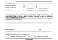 Free 15+ Overtime Authorization Forms In Excel | Pdf | Ms Word for Overtime Agreement Template