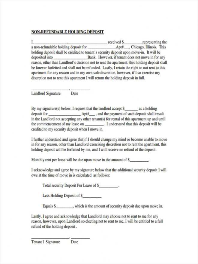 Free 6+ Rental Deposit Forms In Pdf for Non Refundable Deposit Agreement Template