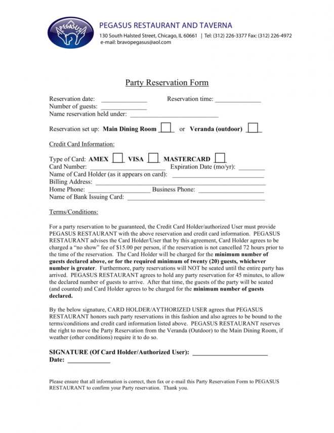 Free 6+ Sample Restaurant Reservation Forms In Pdf throughout Restaurant Cancellation Policy Template