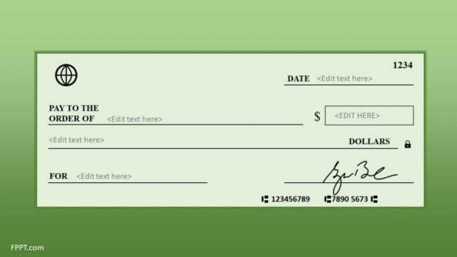 Free Blank Check Template For Powerpoint - Free Powerpoint within Presentation Check Template