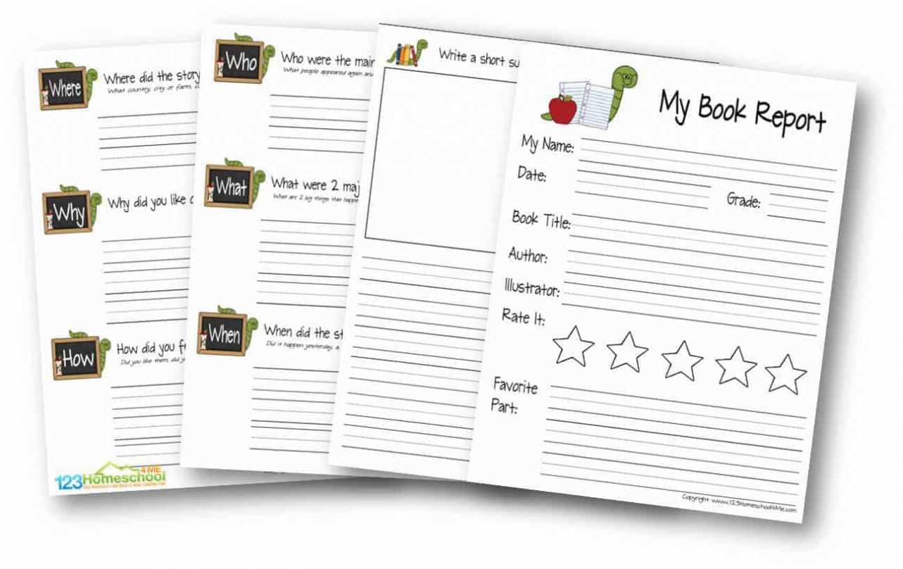 Free Book Report For Kids regarding Book Report Template 3Rd Grade