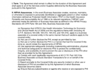 Free Business Associate (Hipaa) Agreement - Pdf | Word | Eforms with regard to Business Associate Agreement Hipaa Template
