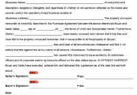 Free Business Bill Of Sale Form (Purchase Agreement) | Pdf pertaining to Sale Of Business Contract Template Free