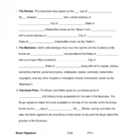 Free Business Bill Of Sale Form (Purchase Agreement) - Word for Transfer Of Business Ownership Contract Template