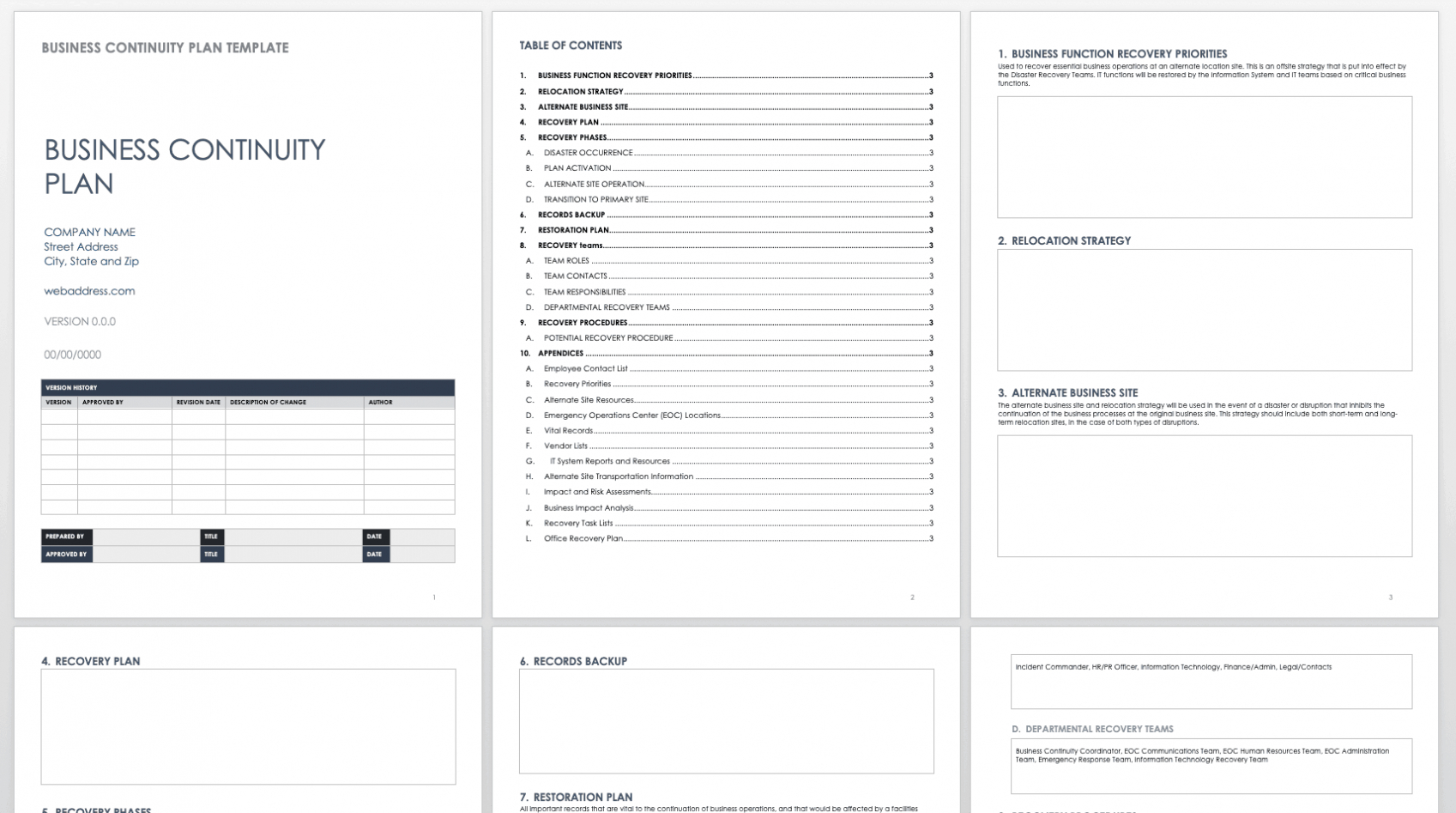 Business Continuity Plan Risk Assessment Template Great Professional 