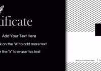 Free Business Gift Certificate Template | Customize Online with Black And White Gift Certificate Template Free