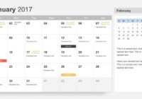 Free Calendar 2017 Template For Powerpoint within Microsoft Powerpoint Calendar Template