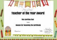 Free Certificate Of Appreciation For Teachers | Customize Online throughout Teacher Of The Month Certificate Template
