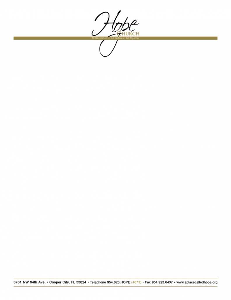 Free Church Letterhead Templates | Free Printable Letterhead Within ...