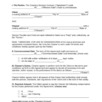 Free Cleaning Service Contract Template - Sample - Pdf regarding Free Commercial Cleaning Contract Templates