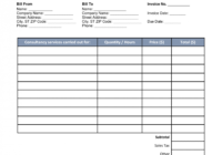 Free Consulting Invoice Template - Word | Pdf | Eforms in Free Consulting Invoice Template Word