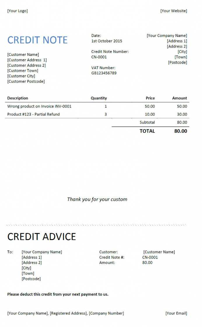 Free Credit Note Templates | Invoiceberry inside Credit Note Example Template