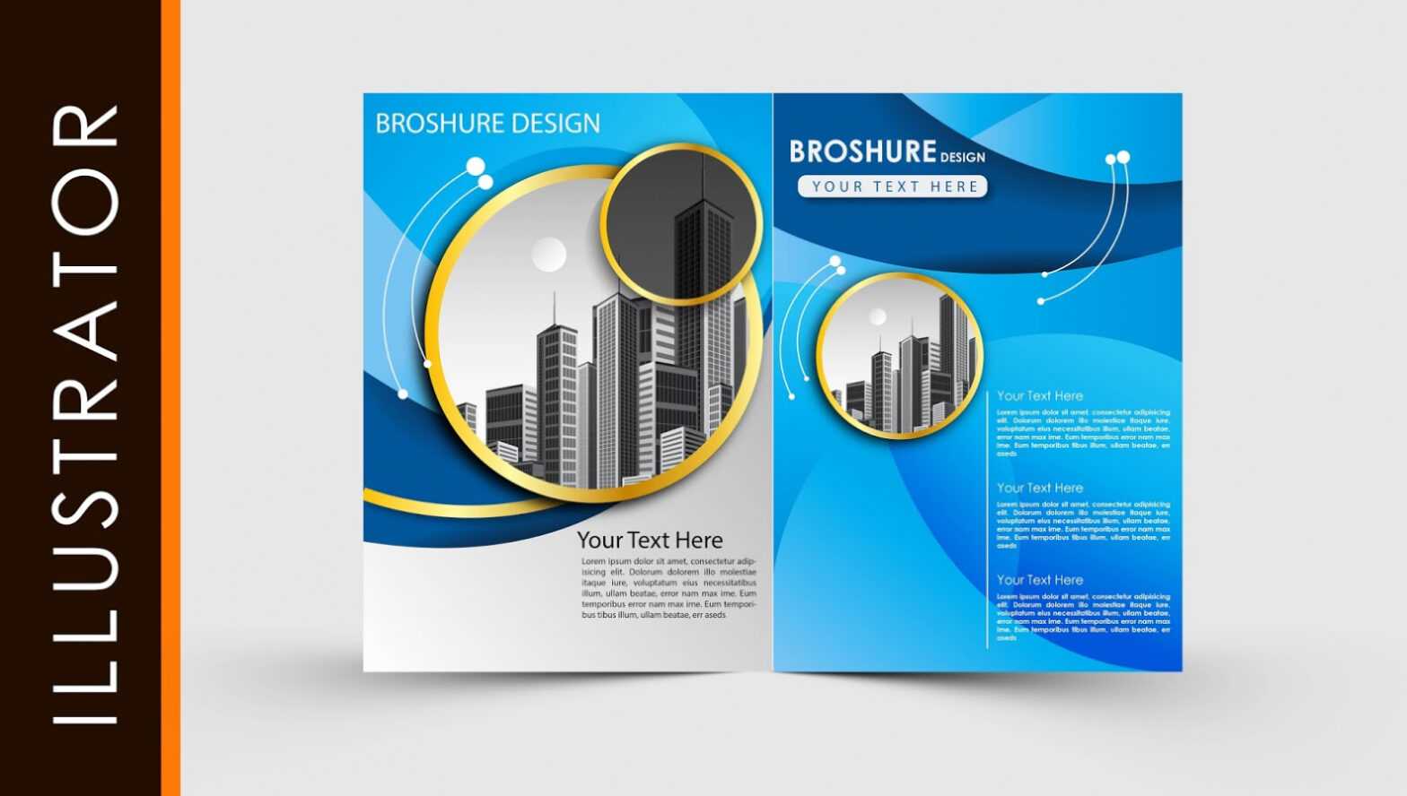 Free Download Adobe Illustrator Template Brochure Two Fold pertaining to Brochure Templates Ai Free Download