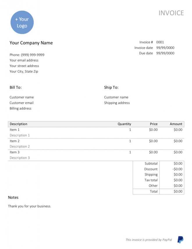 Free, Downloadable Sample Invoice Template | Paypal regarding How To Write A Invoice Template