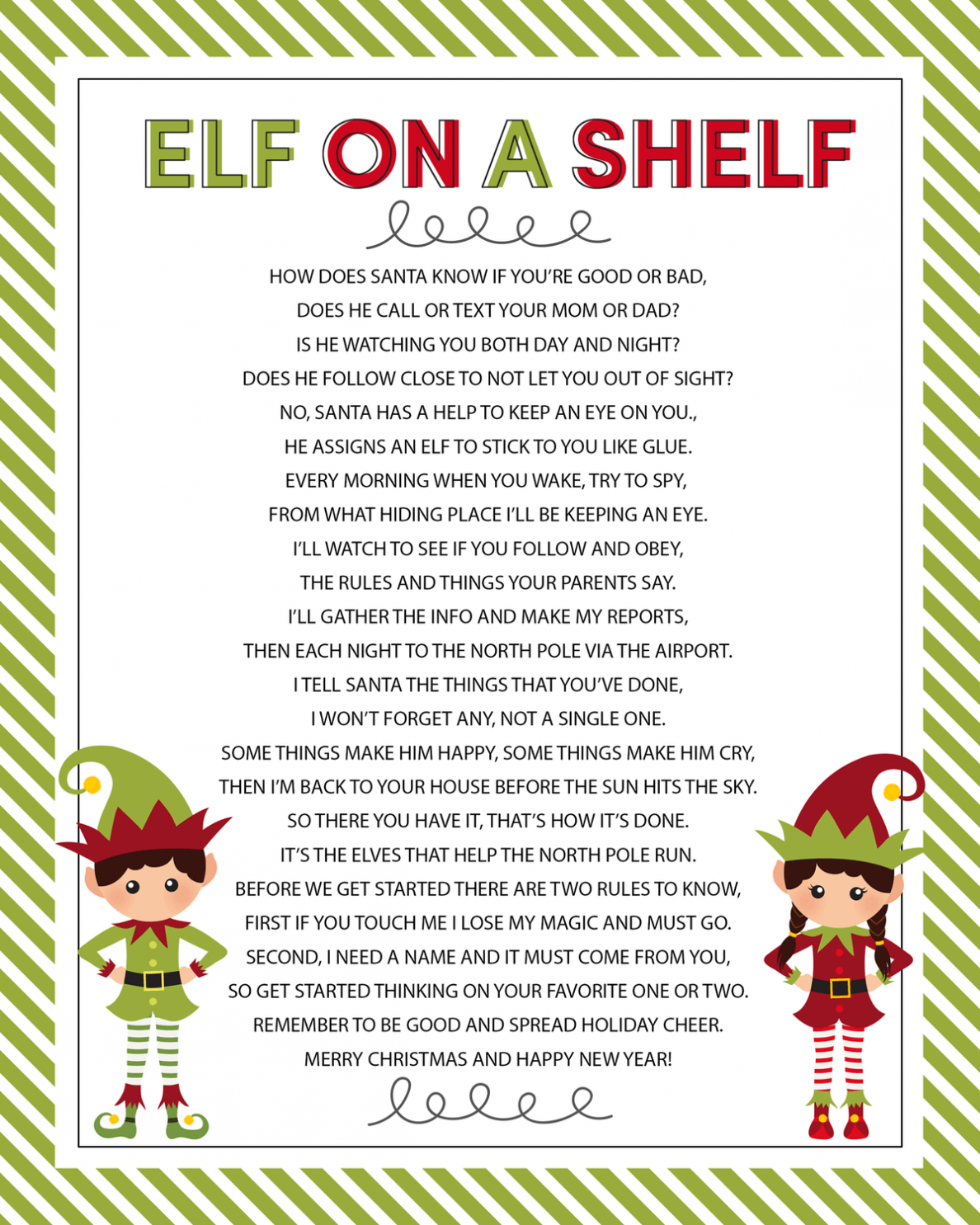 Elf On The Shelf Arrival Letter Template Editable Free Download