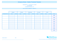 Free Excel Download Weekly Timesheet Template For Multiple regarding Weekly Time Card Template Free