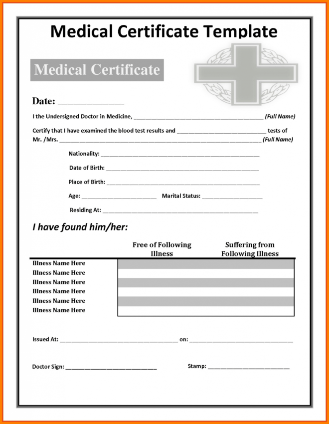 Free Fake Medical Certificate Template - Lewisburg District Umc regarding Free Fake Medical Certificate Template