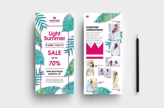 Free Fashion Boutique Rack Card Template For Photoshop inside Boutique Flyer Template Free