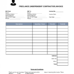 Free Freelance (Independent Contractor) Invoice Template throughout 1099 Invoice Template