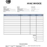 Free Hvac Invoice Template - Word | Pdf | Eforms in Hvac Service Order Invoice Template