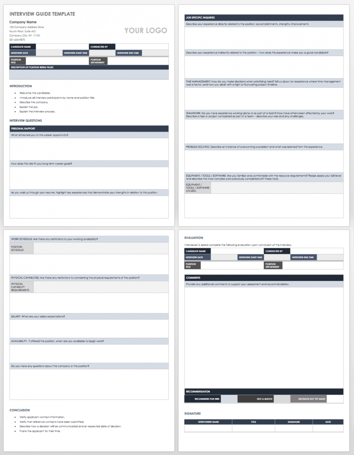 Interview Notes Template