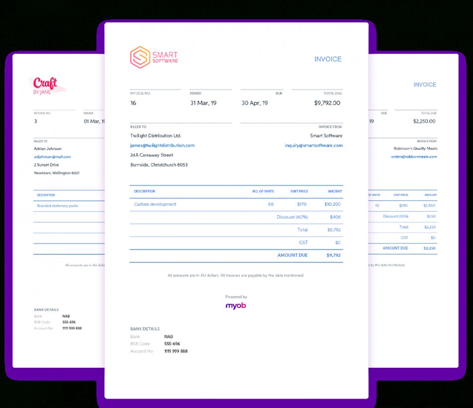 Free Invoice Template For Small Business | Myob Nz regarding Invoice Template New Zealand