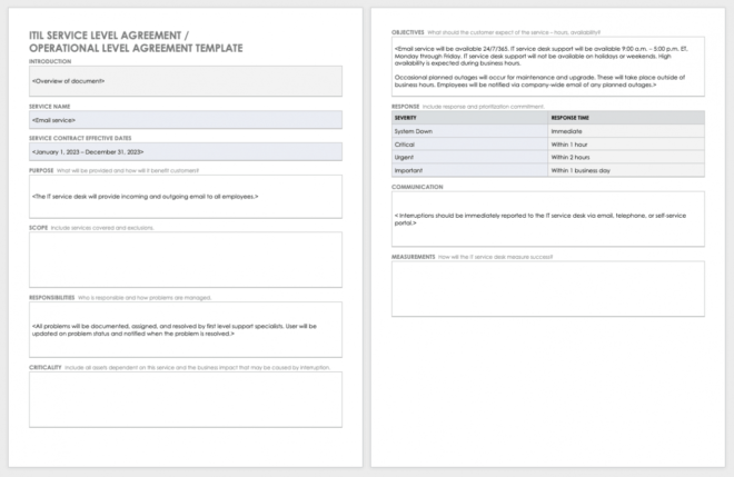 Free Itil Templates | Smartsheet for Incident Report Template Itil