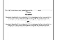 Free Loan Agreement Template Between Family Member Uk intended for Construction Loan Agreement Template