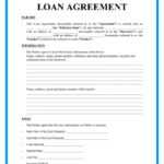 Free Loan Agreement Templates And Sample pertaining to Trade Finance Loan Agreement Template