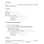 Free Minor (Child) Travel Consent Form - Pdf | Word | Eforms within Notarized Letter Template For Child Travel