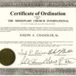 Free Ordination Certificate Template - Great Professional inside Free Ordination Certificate Template