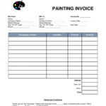 Free Painting Invoice Template - Word | Pdf | Eforms within Painter Invoice Template